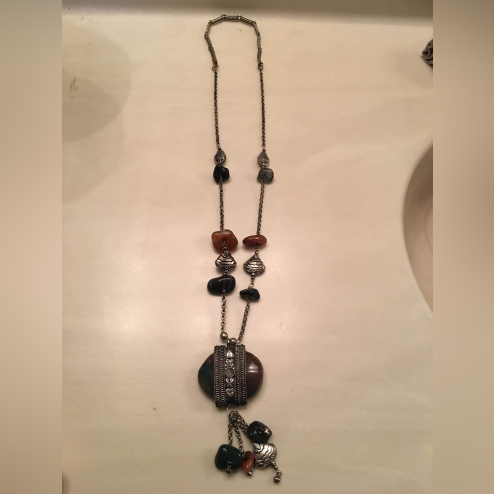 Like New Unique Stone Necklace